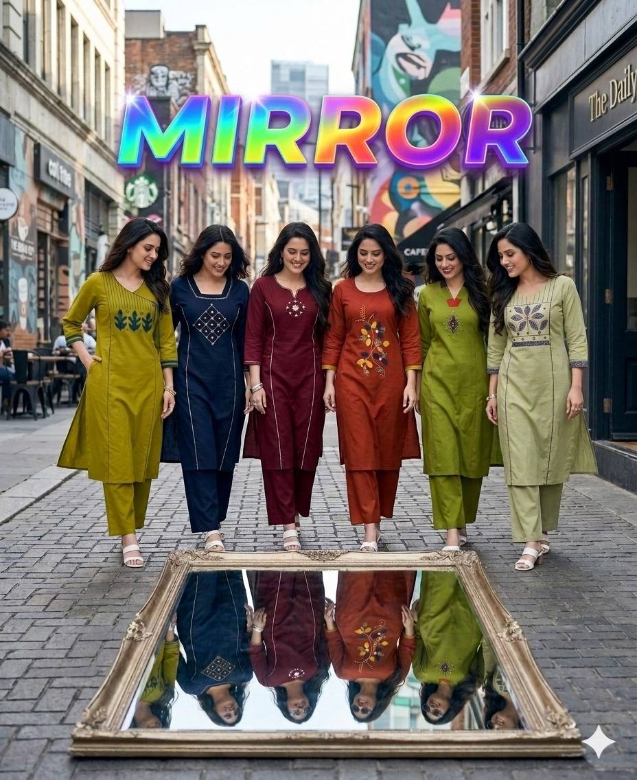 MIRROR By Kaamiri Tree 1001 To 1006 Series Beautiful Festive Suits Colourful Premium Bloom Cotton  Co-ord sets At Wholesale Price
